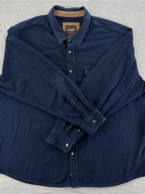 CQR Men's Navy Long-Sleeve Button-Down Shirt